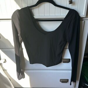Lululemon align long sleeve cropped, size 6, Black